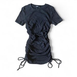 Zara Black Ribbed Dress